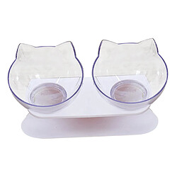 3 Pcs Chaton Rond Kitty Chien Bols Surélevés Pet Raised Feeder Double Bols