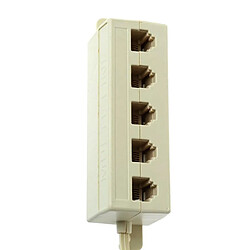 Adaptateur De Diviseur De Ligne De Prise Modulaire Pour Téléphone 4C RJ11 à 5 Sorties pas cher