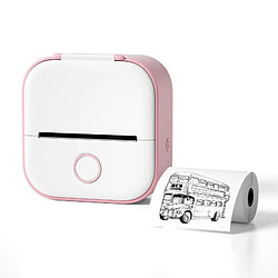 Yonis Mini Imprimante Portable Bluetooth Rose