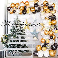 Euro Mega Arche Ballon 120PCS Mariage Arche Ballon Or Blanc Noir Ballon Confettis Fête Anniversaire Mariage