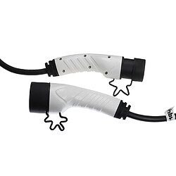 vhbw Câble de recharge type 2 vers type 2 compatible avec Opel Corsa-e, Grandland PHEV voiture électrique - 1 phase, 16 A, 3,5 kW, 5 m