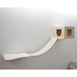 Avis Kerbl Mur d'escalade pour chats Andes 52x40x32 cm Naturel et blanc