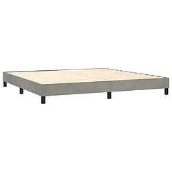 Avis vidaXL Sommier à lattes de lit et matelas Gris clair 200x200cm Velours