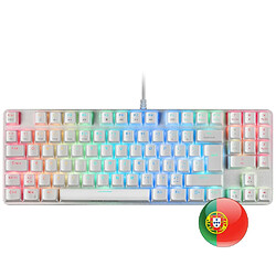 Clavier Mars Gaming MKREVOPROWBPT Blanc LED RGB