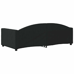 Maison Chic Lit de jour, Lit de repos pour Salon Chambre,Canapé-lit,Lit d'invité noir 90x190 cm tissu -MN53390 pas cher