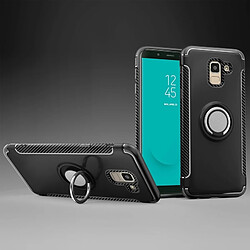 Wewoo Coque Étui de protection magnétique à 360 degrés avec anneau de rotation pour Galaxy J6 2018 noir