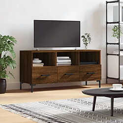 Maison Chic Meuble TV scandinave - Banc TV pour salon chêne marron 102x36x50 cm bois d'ingénierie -MN55618