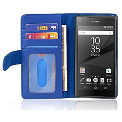 Cadorabo Coque Sony Xperia Z5 COMPACT Etui en Bleu pas cher