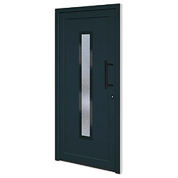 vidaXL Porte d'entrée anthracite 98x208 cm PVC