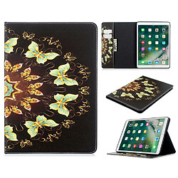 Etui en PU impression de motifs avec support papillon d'or pour votre Apple iPad 10.2 (2019)