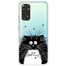 Coque en TPU antichoc deux chats pour votre Xiaomi Redmi Note 11S 4G/Redmi Note 11 4G (Qualcomm)