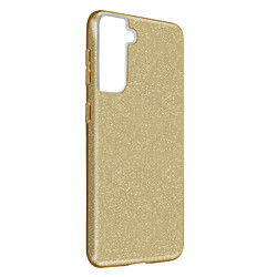 Avizar Coque pour Samsung Galaxy S21 Paillette Amovible Silicone Semi-rigide or