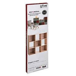 Avis Five Simply Smart Etagère cube design Mix'n modul - L. 100 x H. 100 cm - Couleur chêne naturel