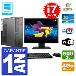 PC Fujitsu Esprimo E520 DT Ecran 27" i7-4770 4Go 500Go Graveur DVD Wifi W7 - Occasion