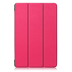 Etui en PU triple pli avec support rose pour votre Samsung Galaxy Tab S5e SM-T720/SM-T725