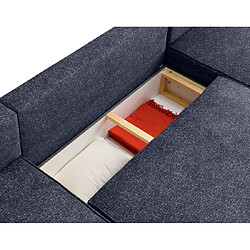 Lisa Design Apolline - canapé panoramique en U 7 places convertible avec coffres en tissu moucheté pas cher