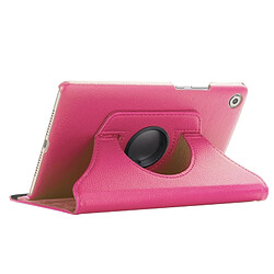 Avis Wewoo Housse Étui Magenta pour Huawei MediaPad M5 8.4 pouces Litchi Texture PU en cuir avec support rotatif et fonction de veille / réveil