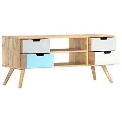 Maison Chic Meuble TV scandinave - Banc TV pour salon 110x35x48 cm Bois de manguier massif -MN27832