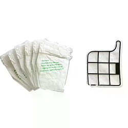 Accessoires de filtre pour aspirateur Vorwerk VK135 136 Delotor VK369, 6 sacs de poussière et 1 filtre HEPA