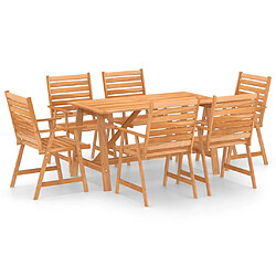 vidaXL Mobilier de salle à manger de jardin 7 pcs Bois d'acacia solide