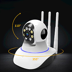 Universal Caméra wifi vision nocturne à 360 ° caméra de sécurité à domicile vidéosurveillance wifi infrarouge baby-monitor caméra IP intelligente pas cher