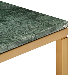 Avis vidaXL Table basse Vert 40x40x35 cm Pierre véritable et texture marbre