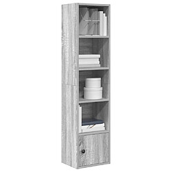 vidaXL Bibliothèque sonoma gris 31x24x127 cm bois d'ingénierie