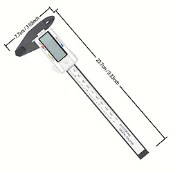 Outil de mesure à pied à coulisse micromètre numérique en plastique 6 pouces 150 mm avec grand écran LCD pas cher