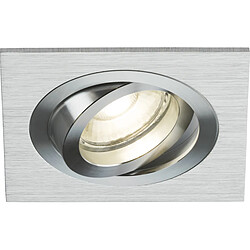 KNIGHTSBRIDGE Ambar Single Tilt Downlight Carré Chrome Brossé - AMA1TSBC