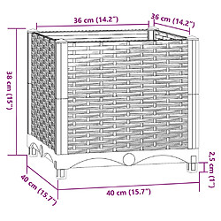 vidaXL Lit surélevé 40x40x38 cm Polypropylène pas cher