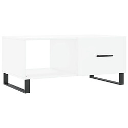 Maison Chic Table basse,Table Console Table d'appoint, Table pour salon blanc 90x50x40 cm bois d'ingénierie -MN97243