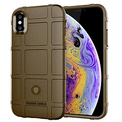 Wewoo Coque TPU antichoc à couverture totale pour iPhone XS (Marron)