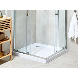 Beliani Bac de douche AMPAY 90 x 90 x 7 cm Blanc