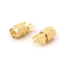 Wewoo 10 PCS 1.6mm SMA femelle Jack PCB Clip Mount RF Connecteurs