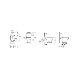 Avis Karag Pack WC à poser SQUARE en porcelaine avec abattant à frein de chute