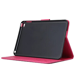 Wewoo Smart Cover Magenta pour iPad mini 4 fleurs pressées motif papillon flip horizontal étui en cuir PU avec boucle magnétique et titulaire fentes cartes porte-monnaie pas cher