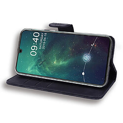 Wewoo Housse Coque Pour Galaxy M30s Motif mollet Mandala Double pliage Design Etui en cuir gaufré avec porte-monnaie et support & fentes cartes Noir pas cher