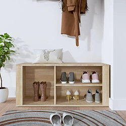 Avis Maison Chic Armoire à Chaussures,Meuble de Rangement à Chaussures Chêne sonoma 100x35x45cm Bois d'ingénierie -MN72596