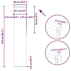 vidaXL Store enrouleur occultant largeur du tissu 35,7 cm polyester pas cher