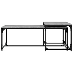 Avis vidaXL Tables basses 2 pcs Sonoma gris Bois d'ingénierie