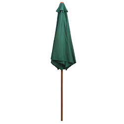 Maison Chic Parasol Jardin | Parasol avec poteau en bois 270 x 270 cm Vert - GKD94367 pas cher