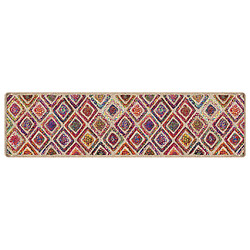 vidaXL Tapis lavable multicolore 80x300 cm antidérapant