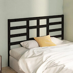 Avis Maison Chic Tête de lit scandinave,Meuble de chambre Noir 126x4x104 cm Bois massif de pin -MN19928