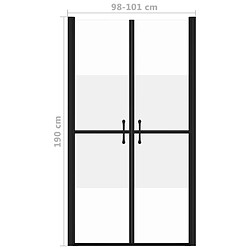 Acheter vidaXL Porte de douche ESG demi-dépoli (98-101)x190 cm