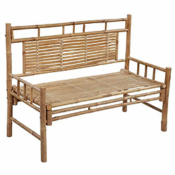 Maison Chic Banc de jardin | Banquette de jardin | Chaise Relax avec coussin 120 cm Bambou -MN92824