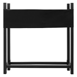 ML-Design Étagère en Métal pour Bois de Cheminée avec Couvercle, 113x25x115 cm, Anthracite, Aide à l'Empilage Extérieur avec Housse de Protection, 0,5 m³ / 1 SRM, Rangement Bûche pour Jardin/Abri