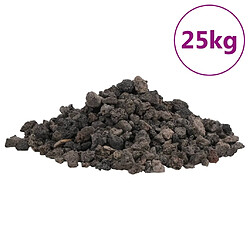 vidaXL Roches volcaniques 25 kg noir 1-2 cm