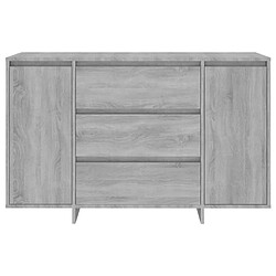 Maison Chic Commode Buffet - Meuble de rangement avec 3 tiroirs Sonoma gris 120x41x75 cm Aggloméré -GKD76455 pas cher