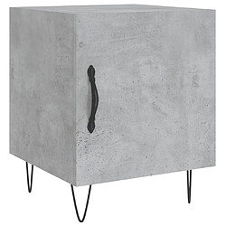 vidaXL Table de chevet gris béton 40x40x50 cm bois d’ingénierie