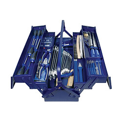 Assortiment d'outils 60 pièces dans mallette en plastique incluant détecteur de tension 